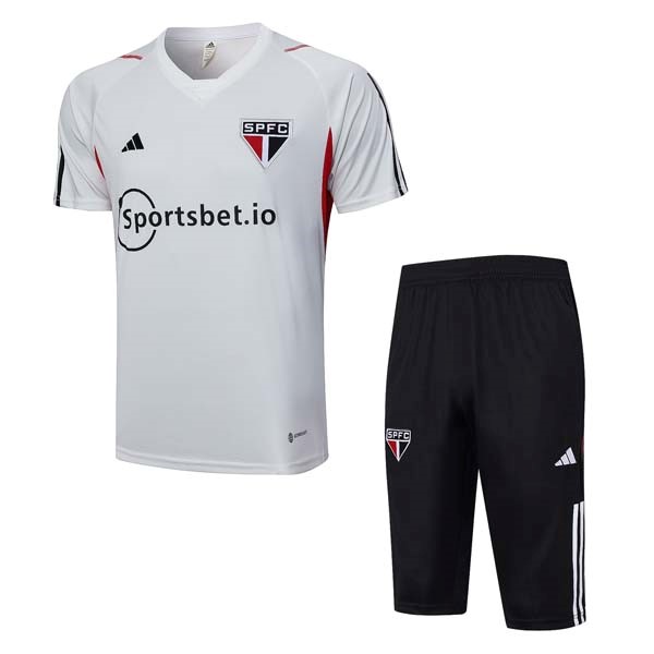 Camiseta Entrenamiento Sao Paulo Conjunto Completo 2023 2024 Blanco